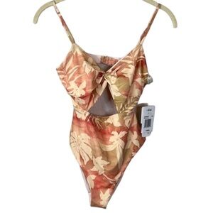 L*SPACE Kyslee Floral Cutout One Piece Swimsuit Size 6